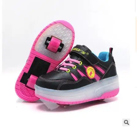 Photo Color 11 Светодиодный светильник Heelys; кроссовки с двумя колесами для мальчиков и девочек; повседневная обувь на роликах для девочек; Zapatillas Zapatos Con Ruedas - Color: Photo Color 11