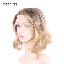 Парики из искусственных волос без шапочки-основы короткий волнистые черный парик из натуральных волос Карнавальные парики Вечерние