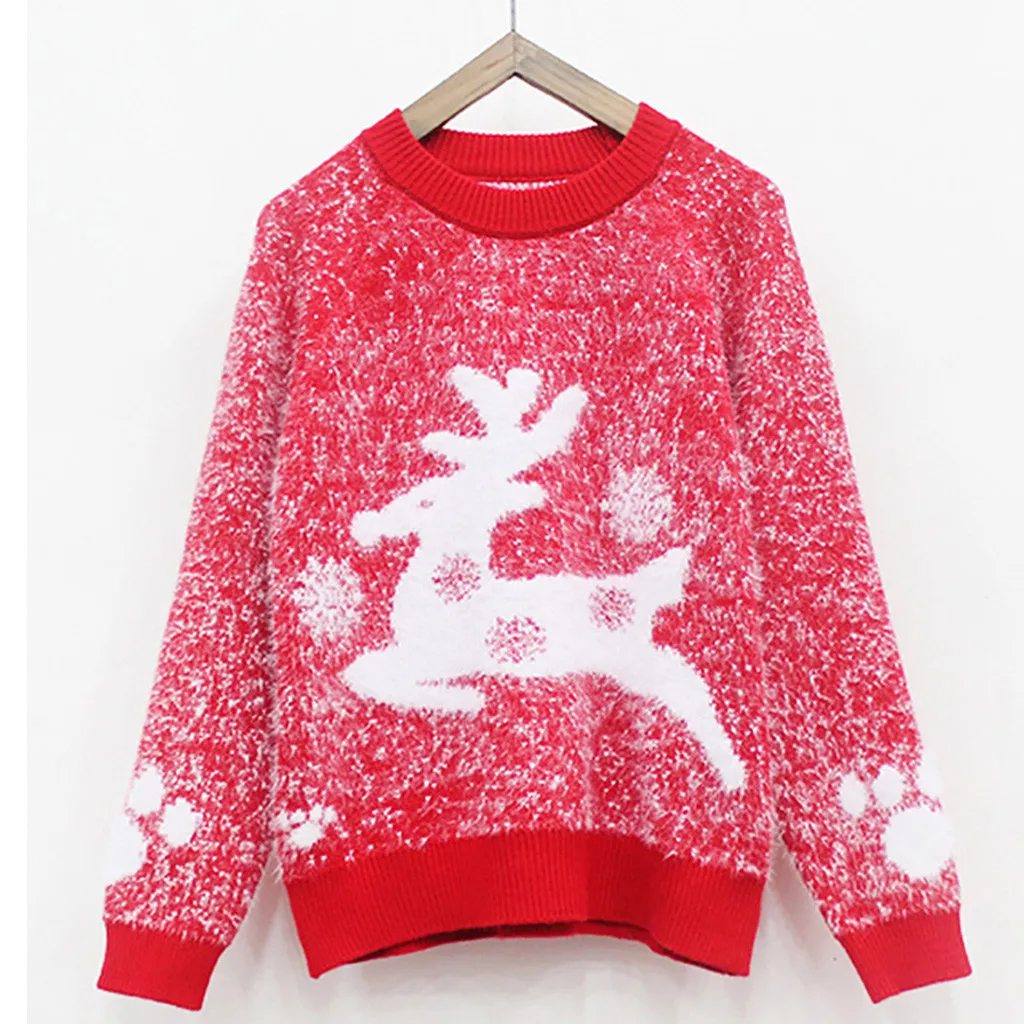 Pull femme nouveaute, Рождественский свитер для женщин и девушек, Рождественский свитер с длинным рукавом, вязаная одежда, блузка, рубашка, Джерси
