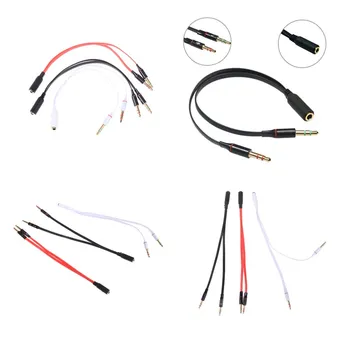 

1pcs New Audio Cable Multimedia Audio Split Cables 3.5mm Dual 2 Male to Female Jack Stereo Audio Headset Mic Y Splitter Cable