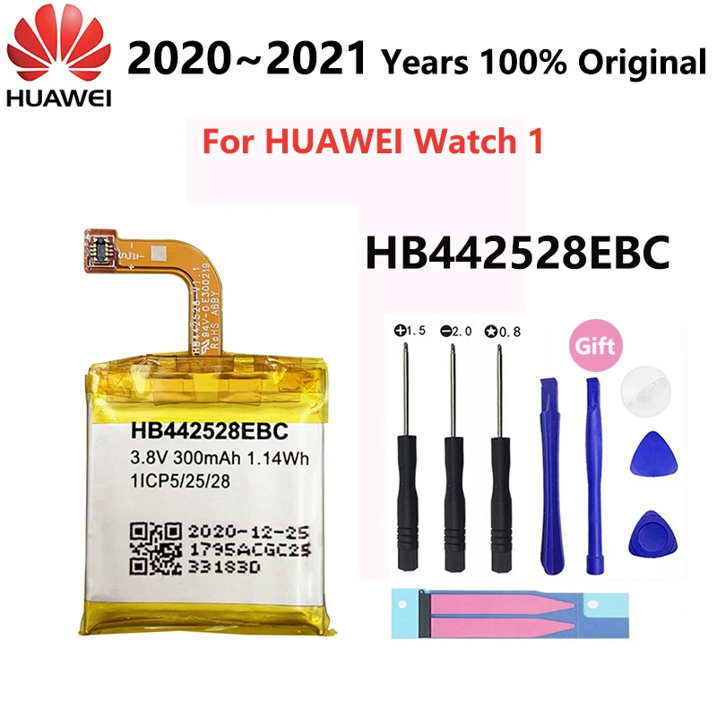 Оригинальный сменный аккумулятор Hua Wei HB442528EBC для Huawei Watch 1 Watch1 300 мАч новые