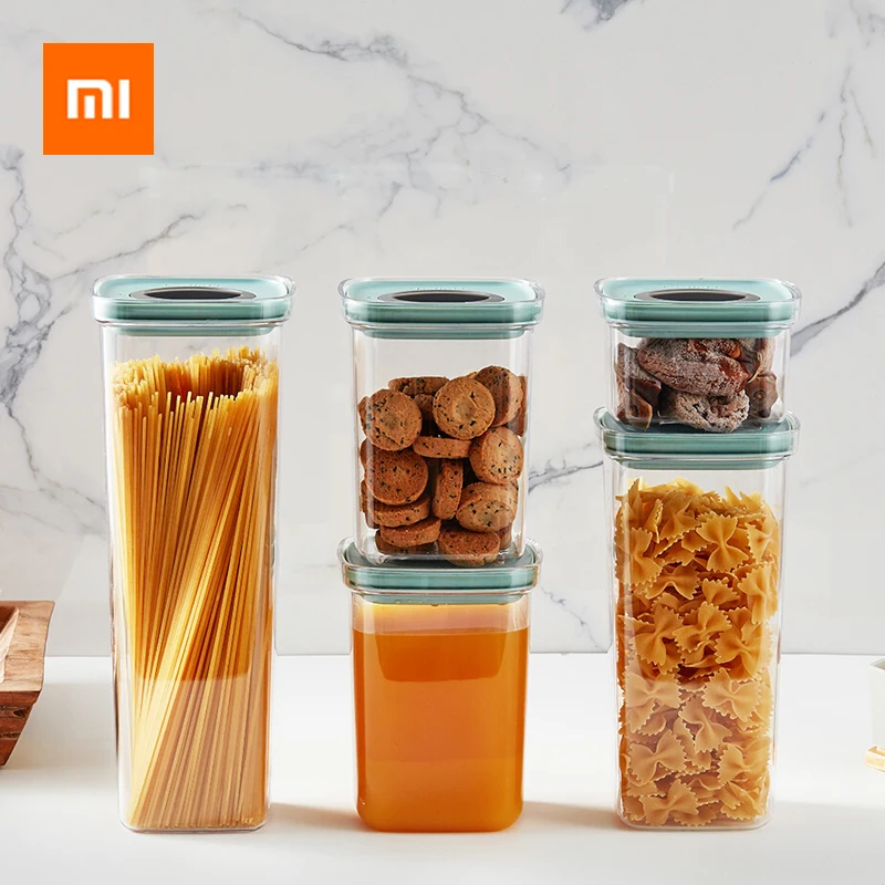 

Xiaomi Youpin Food Storage Tank Box Container 2.4L Kitchen Sealed Pot Moistureproof Keep Fresh Cans For Coarse Cereals Grains
