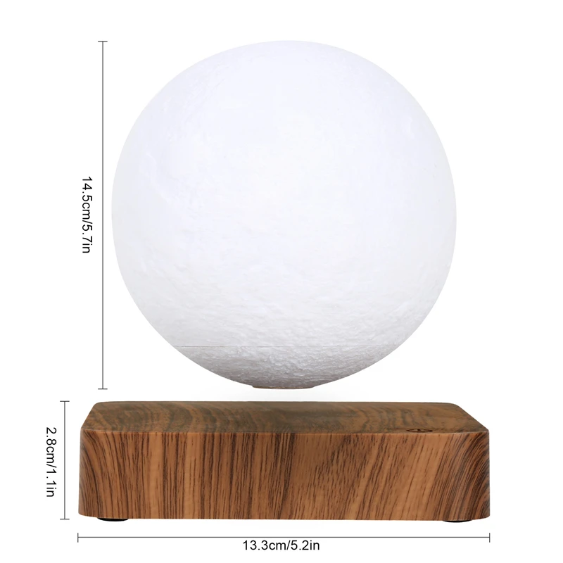 NEW design Creative 3D Magnetic Levitation Moon Lamp Night Light Rotating Led Moon Floating Lamp Home Decoration Holiday