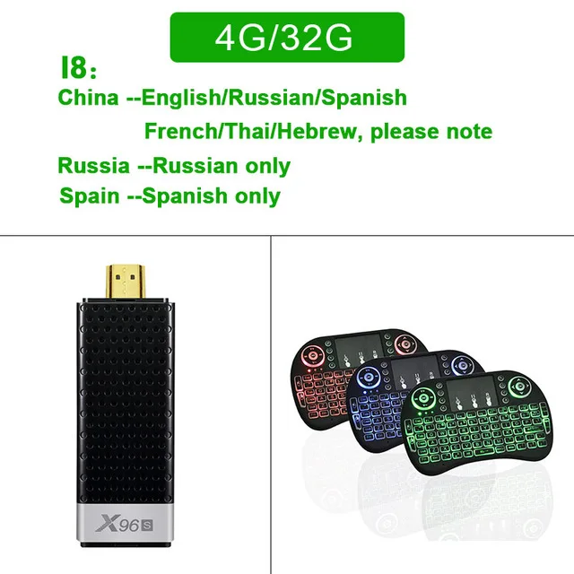 X96S Android 9,0 4GB32GB tv Box Phone AIRPLAY/DLNA Ultra HD 4K tv Stick 2,4G/5G wifi BT4.2 USB3.0 Smart медиаплеер приставка - Цвет: 4G 32G with I8