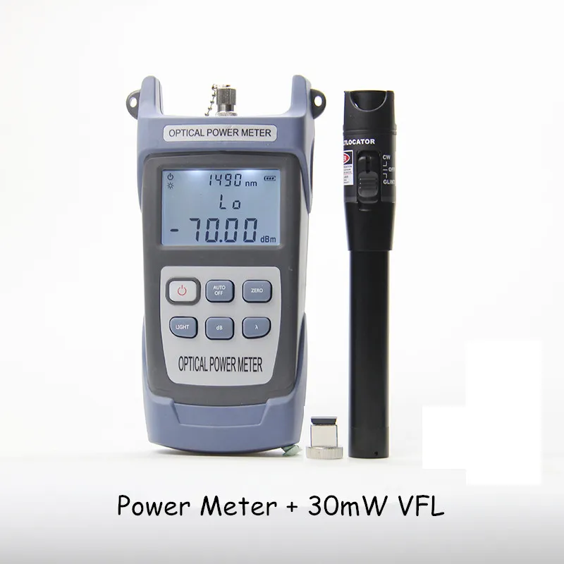 

2 in 1 Optical Power Meter -70dBm 850/980/1300/1490/1550/1625nm + visual fault locator 1mW 10mW 20mW 30mW VFL 10km 20km 30km