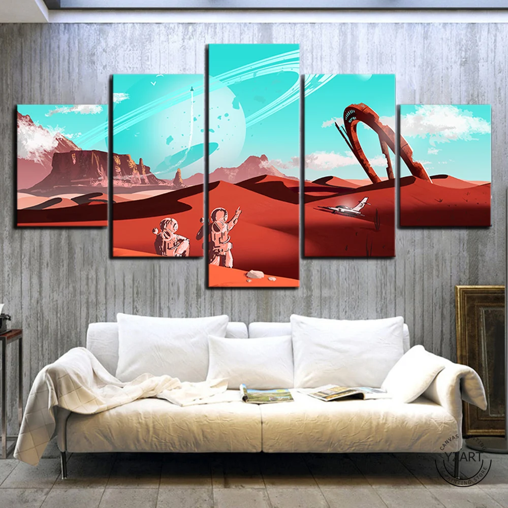 No Man's Sky видео игры космические корабли HD картина на стену холст Картины Wall Art
