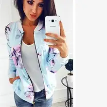 Куртки с цветочным принтом в стиле ретро для женщин; большие размеры; короткая тонкая куртка-бомбер; пальто; Базовая Повседневная Верхняя одежда; большие размеры s 5XL