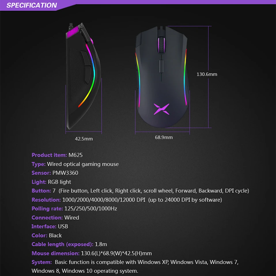 M625 Gamer Mouse game mouse