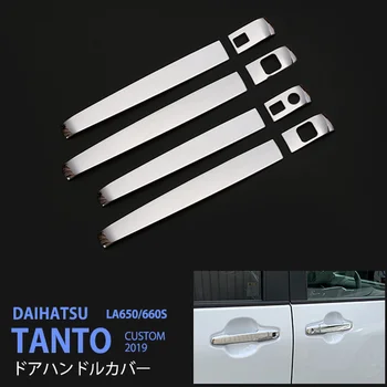 

8pcs Automobiles Accessories for Daihatsu Tanto Custom La650/660s Stainless Steel Car Door Handle Cover Car Stickers Styling