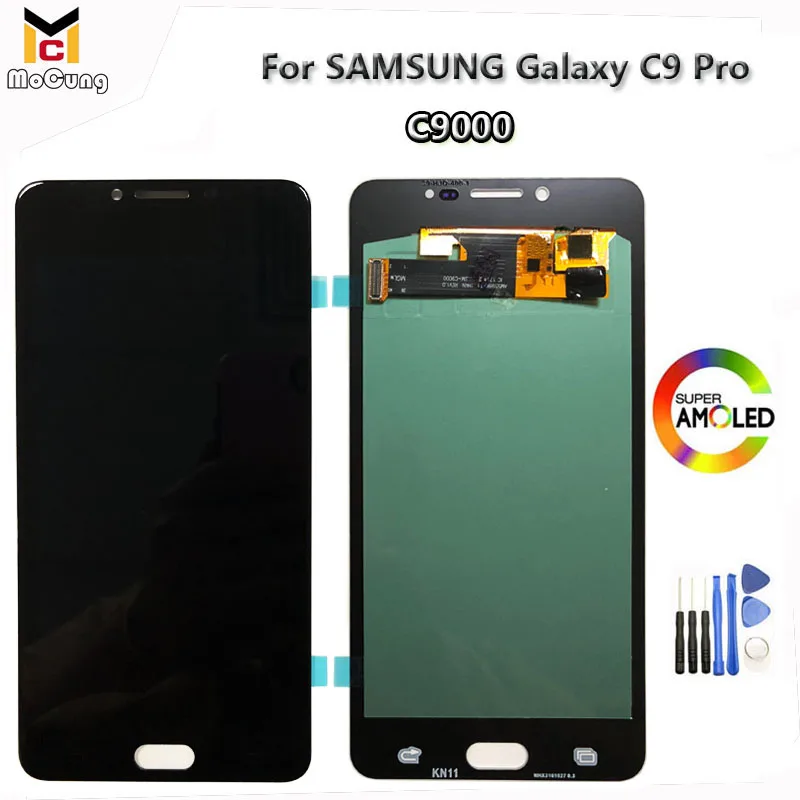 

100% New OLED 6.0" LCD Display for SAMSUNG Galaxy C9 Pro LCD C9000 C9 LCD Touch Screen Digitizer Replacement Parts + Tools