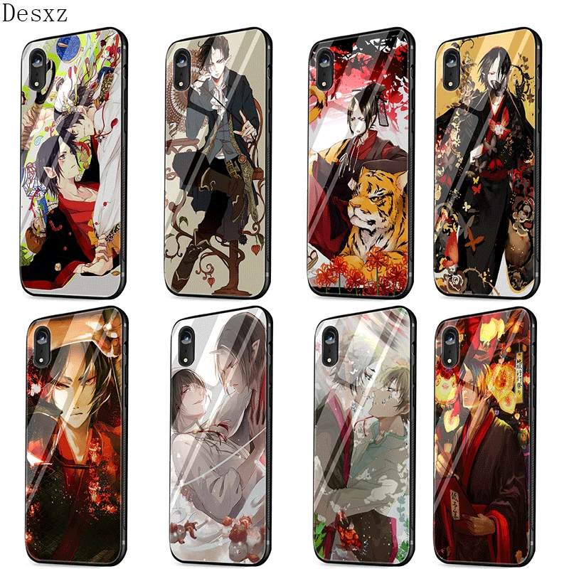 Стеклянный чехол для телефона из ТПУ стекла для Apple iPhone 5 5S SE 6 6S 7 8 Plus XR X XS Max HOZUKI Hoozuki no Reitetsu