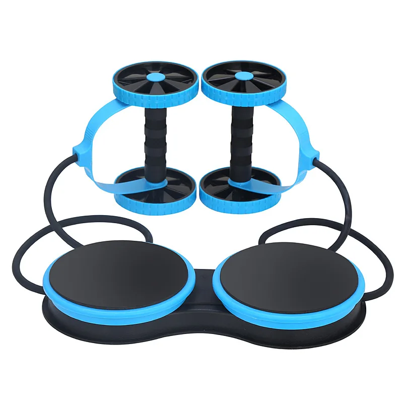 

Men Multi-functional Power Roller Two-Wheel Abdominal Wheel Women's Practice ABS Dumbbell Fitness Equipment Household with Wrigg