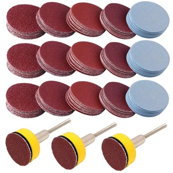 

300PCS 1 Inch Sanding Discs Hook and Loop Grinding Discs with Sticker Backer Plate 1/8 Shank Polishing for Sander Grinder Drill