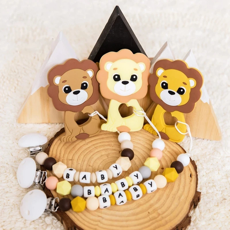 Teething Toys Baby Teething Toys Silicone Teething Toys Silicone Teether Silicone Teether Rodent Cartoon Animals 1pc Food Grade Silicone Pandents DIY Teething Toys Teeth Tiny Rod Baby Teethers Gift