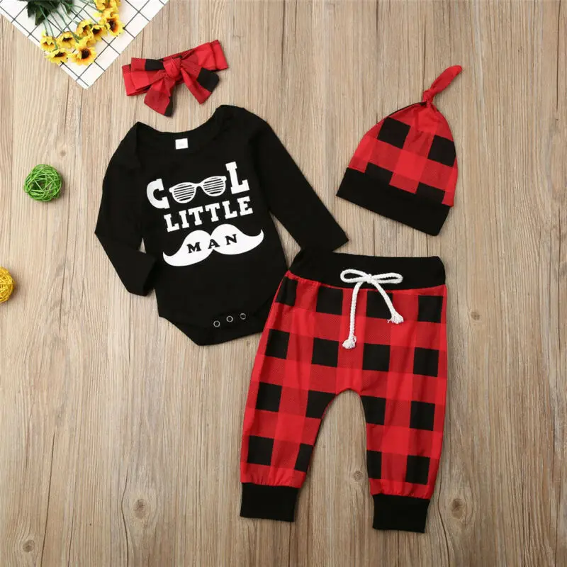 

My First Christmas Clothes Infant Baby Boys Girls Clothes Romper Tops Pants Kids Outfits Set Clothes 0-12 months