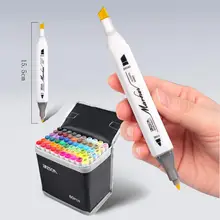 SCM 60 Color Beginner Alcohol ink Markers Manga Drawing Marker Pen Sketch Oily Double-headed Soft Brush Marker Pen Art Supplies finecolour markers yellow and red color double ended art marker artist sketch drawing marker pen