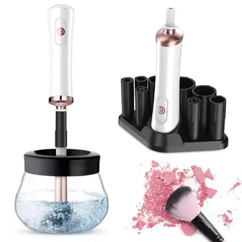 

Makeup Brush Cleaner &Dryer Electric Makeup Brush Cleaning Tool Silicone Make up Brushes Washing Cleanser Cosmetic Brush Spinner