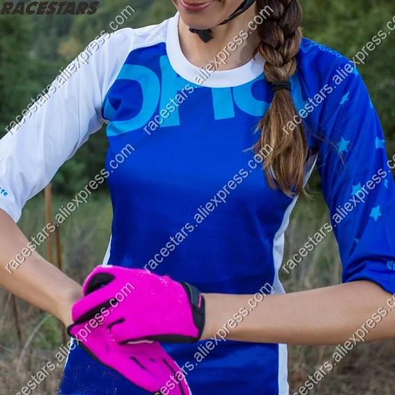 Ladies Cycling Jersey Women Summer 3/4 Short sleeve Female 2020 Cycling Clothing MTB BMX Road Bike Riding Wear Breathable Tshirt