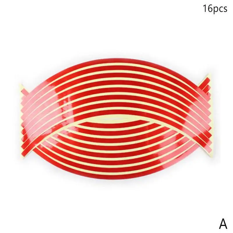 Светоотражающая полоса для мотоцикла, автомобильные шины, Светоотражающая наклейка для автомобиля, наклейка для мотоцикла, обод колеса, полоса, Водонепроницаемый отражатель безопасности - Цвет: A