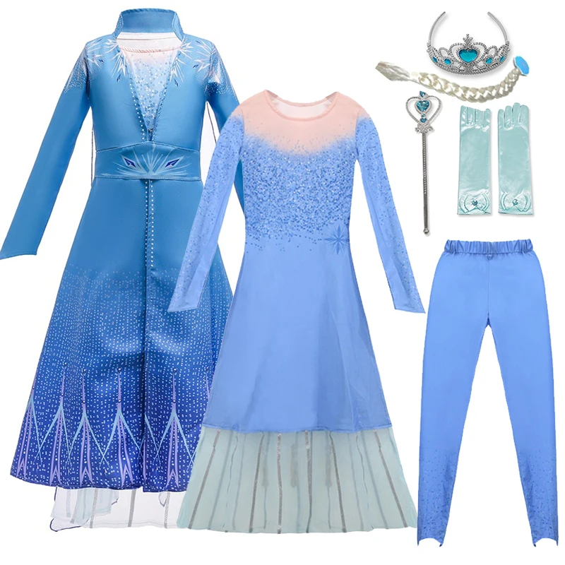 2 Dress Girl Kids Princess Costume Clothes Children Birthday Party Up Fancy Baby Dresses 4 8 10 Years | Детская одежда и обувь