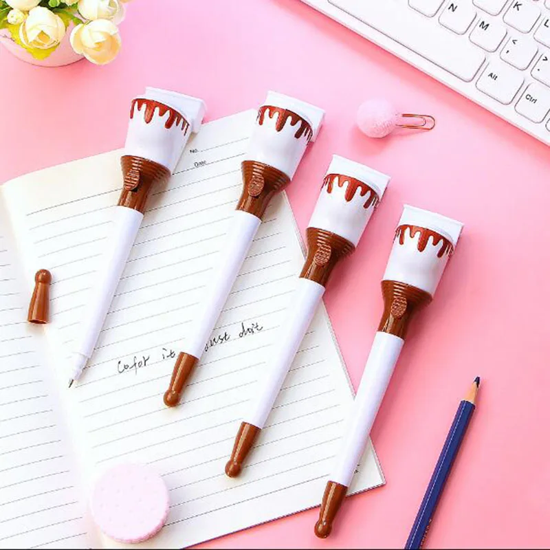 Cute Ball Pen Stationery Creative Fun Cartoon Pushable Toilet Poop Ballpoint Pen 0.7mm Black Ink Office Learning Stationery