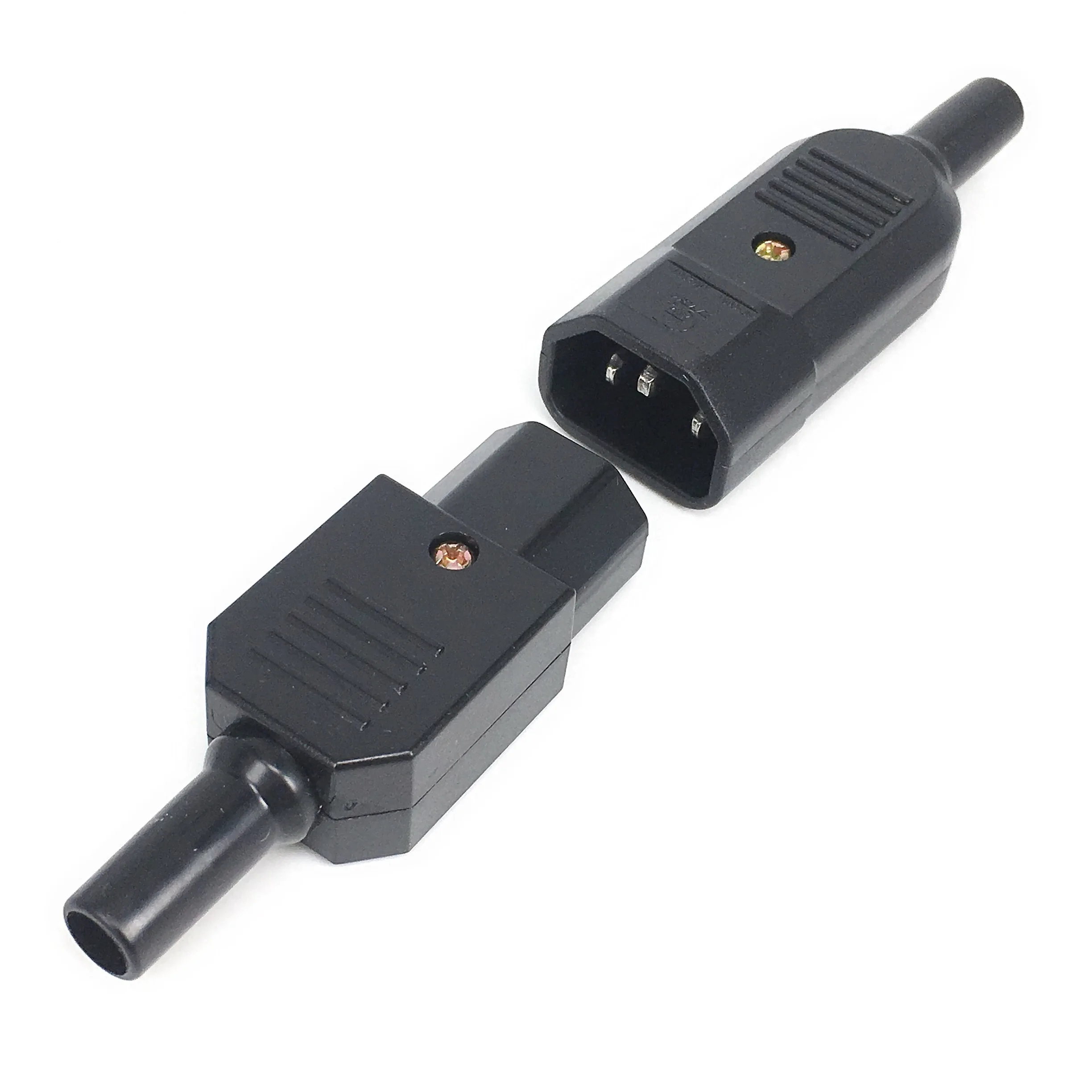 16A 250V IEC Straight Cable Plug Connector C13 C14 Female Male Plug Rewirable Power Connector 3 Pin AC Socket Industrial