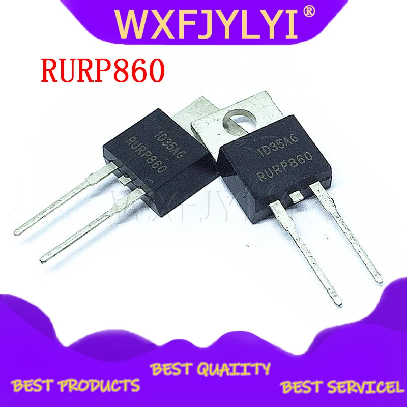5 шт./лот RURP860 TO 220 8A 600 в быстрое восстановление диода Новый|diode fast recovery|diode fastdiode 8a |