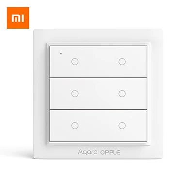 Умный переключатель Xiaomi Aqara oppple Zigbee, светильник, умное управление приложением, беспроводной настенный переключатель, работает с приложением Mijia для Apple Homekit - Цвет: 6 Button