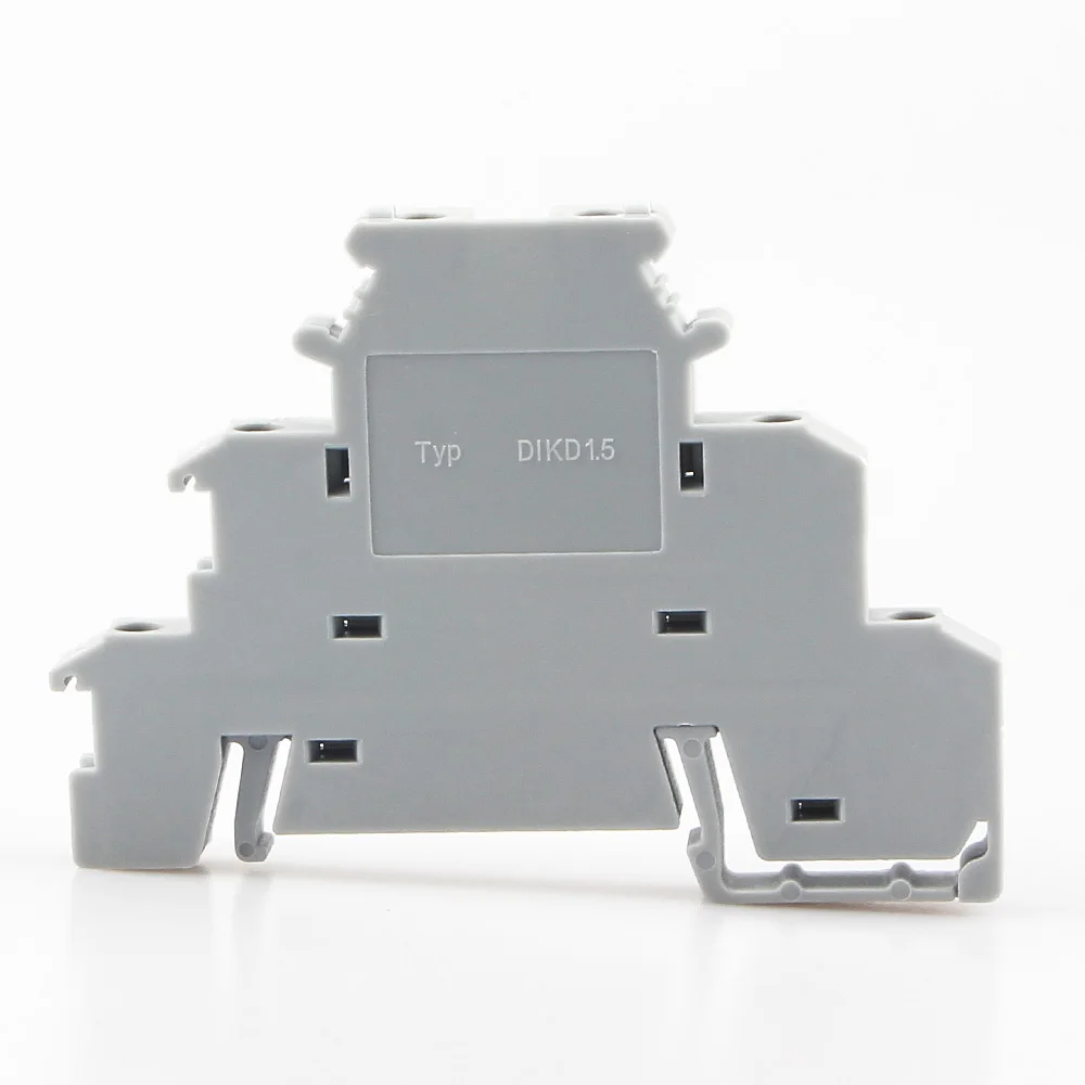 din rail fusível blocos de terminais cinza conector tipo parafuso parafuso fusível titular fio condutor