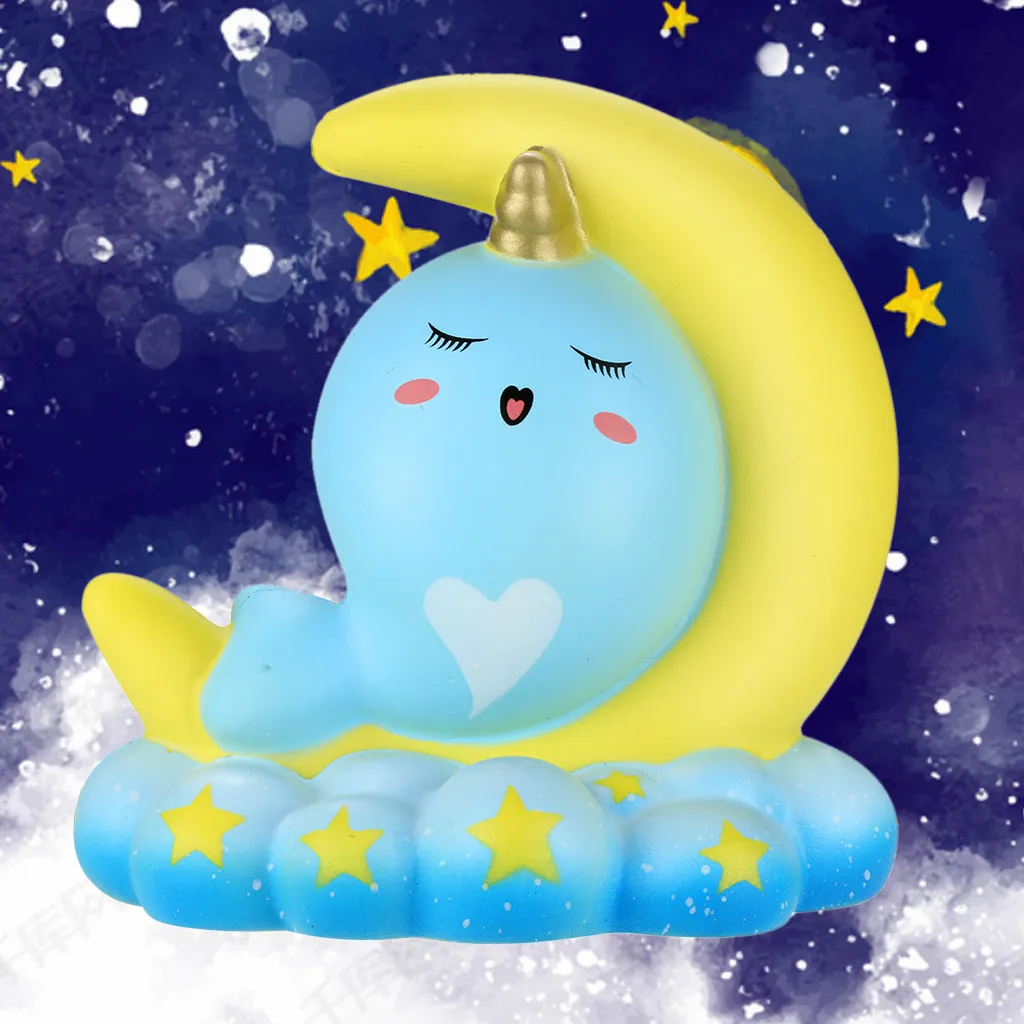 Squeeze Squishies Narwhal Moon антистрессовые игрушки медленно поднимающиеся фрукты Ароматические сжимаемые игрушки для снятия стресса декомпрессионные сжимающие игрушки