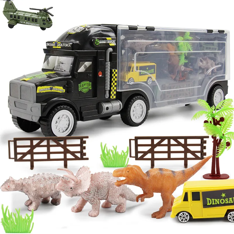 

Large Size Children Container Toy Car Combination Boy Police Series Car Set Storage Police Car Container