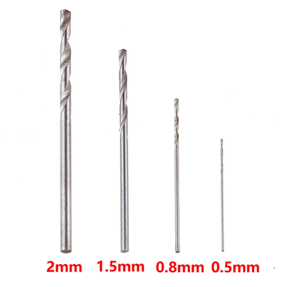 10Pcs/Set 0.5mm 0.8mm 1.5mm 2.0mm HSS High Speed Steel Mini Drill Twist Drill Bits Set For Woodworking Plastic And Aluminum