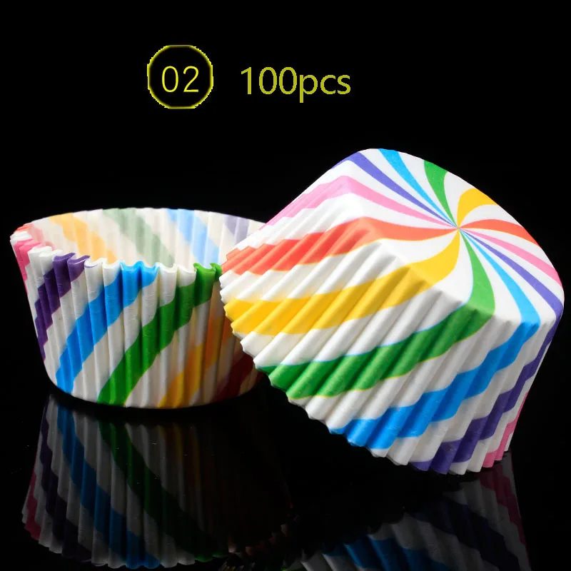 100pcs Cake Muffin Cupcake Paper Cups Cake Box Cupcakes Liner Mold Kitchen Baking Accessories Mold Cooking Tools