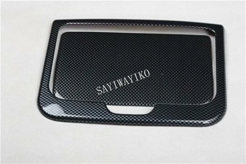 carbon fiber 2 шт/лот ABS деревянные зерна Задняя стеклянная чашка декоративная крышка для 2012- Toyota camry MK7 автомобильные аксессуары - Название цвета: carbon fiber