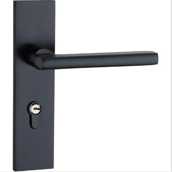 

TOP Space Aluminum Door Locks Continental Bedroom Minimalist Interior Door Handle Lock Security Mute Door Lock Household Securit