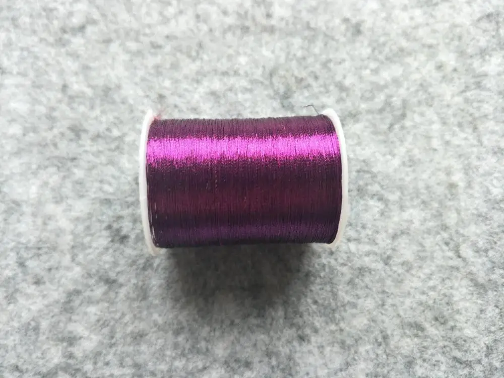 purple Металлическая нить для вышивки, аксессуары для одежды DIY, основные 15 видов цветов на выбор, нить для шитья, 1 шт - Цвет: purple
