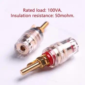 

5 Pairs Extended Transparent Binding Post for Audio Amplifier Speaker Terminal Binding Post Banana Plug Socket Connector