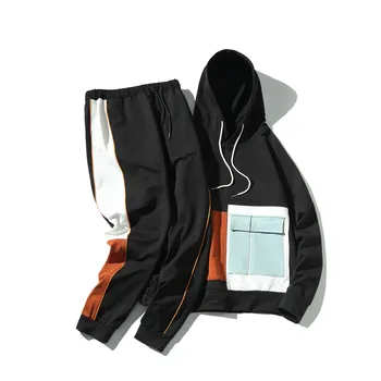 

Men Hoodies+ Pants Sets 2020 Autumn Mens Hooded Sweatshirt Tracksuit Drawstring Outfit Sportswear Male Casual Pullover Set