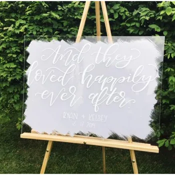 

Custom Acrylic Wedding Welcome Sign,They Loved Happily Ever After,Personalized Wedding Welcome Sign,Modern Wedding Decor