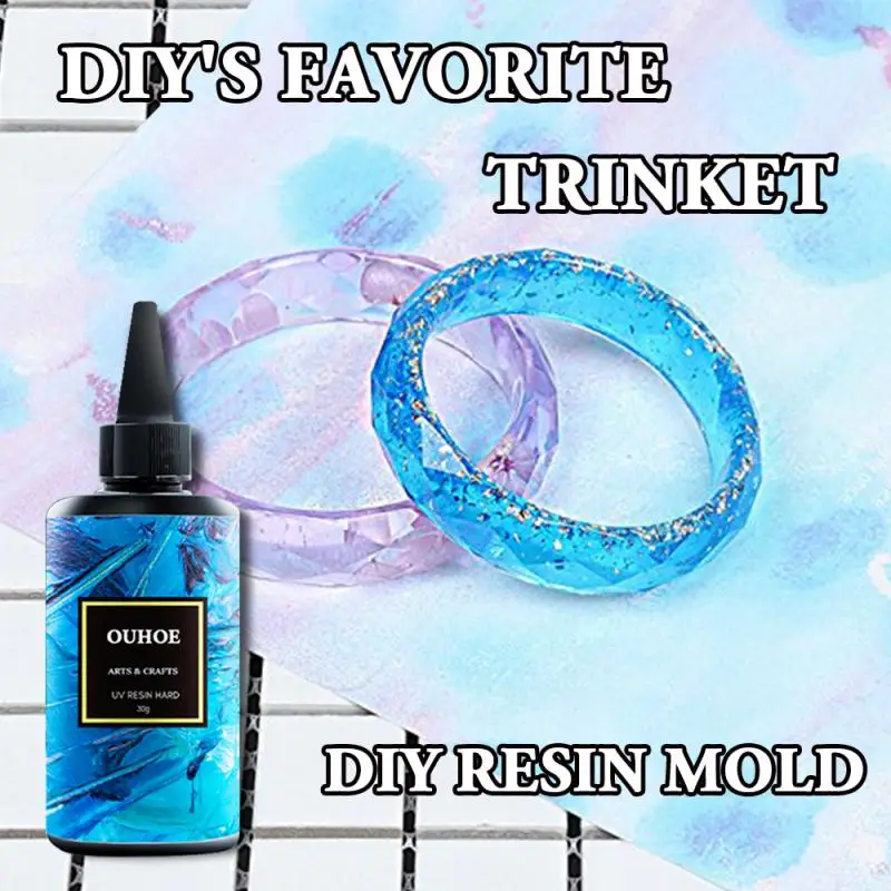 30 г УФ-смола твердая DIY полимерная форма отверждения пластиковый клей Прозрачная
