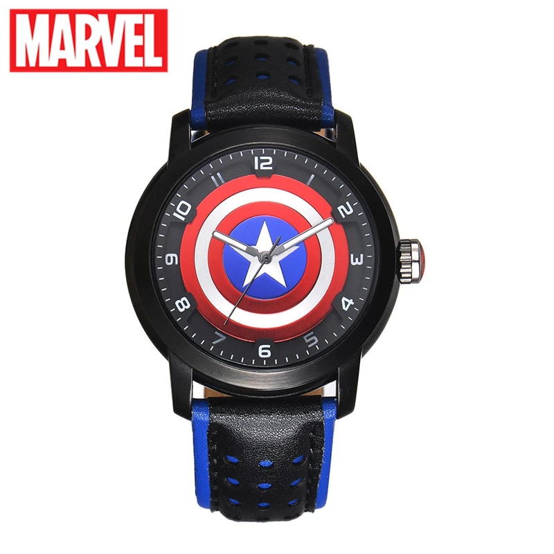 Мужские водонепроницаемые спортивные часы с супергероями MARVEL Мстители Капитан