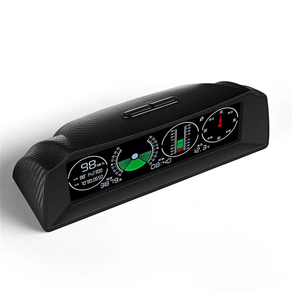 DC 10В-30В Авто HUD gps Скорость Дисплей Цифровой Инклинометр датчик наклона высотный сигнализатор наклон измерительный прибор для автомобилей/suv/rv/грузовик