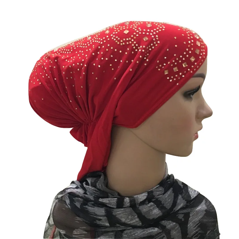 Muslim Inner Hijab Cap Women's Headwear Underscarf Islamic Head Wrap Hat Bonnet