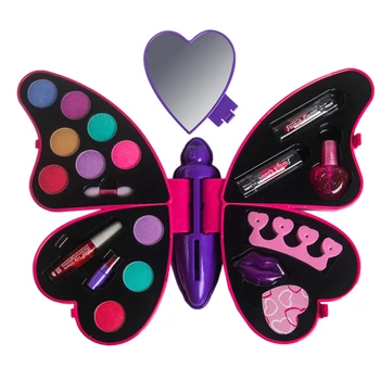 

20pcs Children Makeup Playset Pretend Play Cosmetic Butterfly Gift Box Beauty Pretend Play Toys Kids Birthday Gift Box Girl Toys