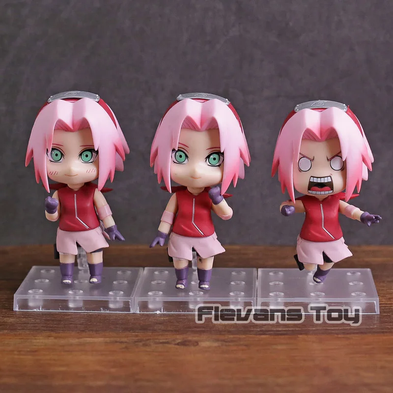 Anime Haruno Sakura PVC Figures Q Version Dolls Toys 3pcs/set|Action Figures| - AliExpress