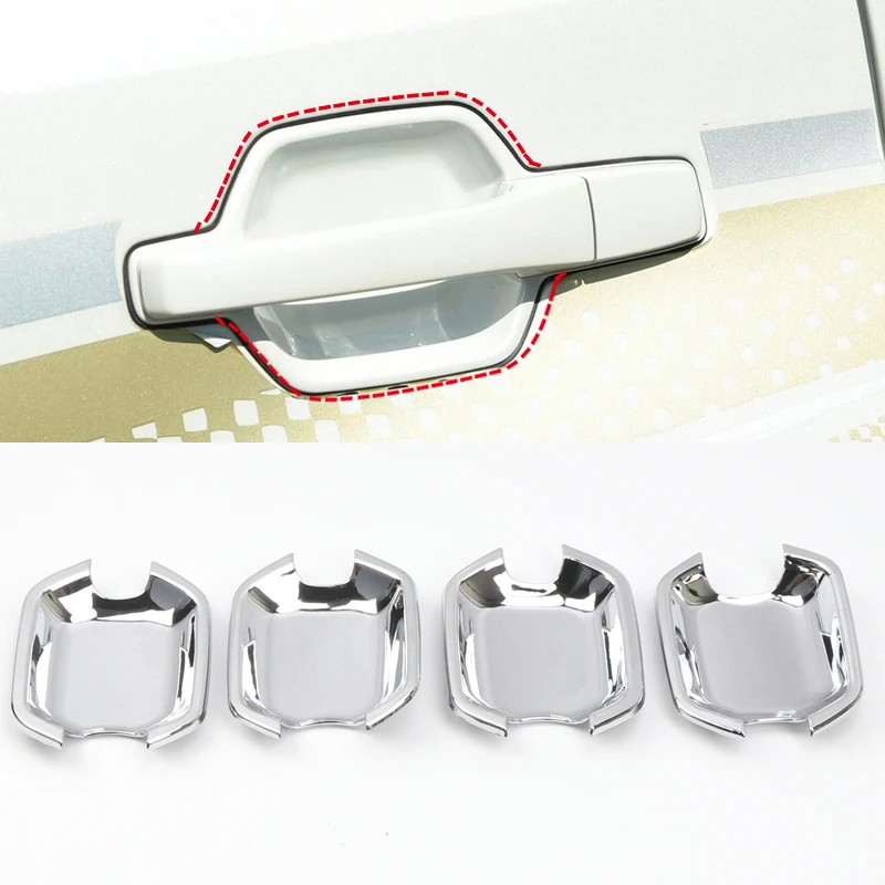 Для Mitsubishi Pajero 2007- хромированная боковая наружная дверь ручка чаши украшение крышка отделка автомобиля Стайлинг
