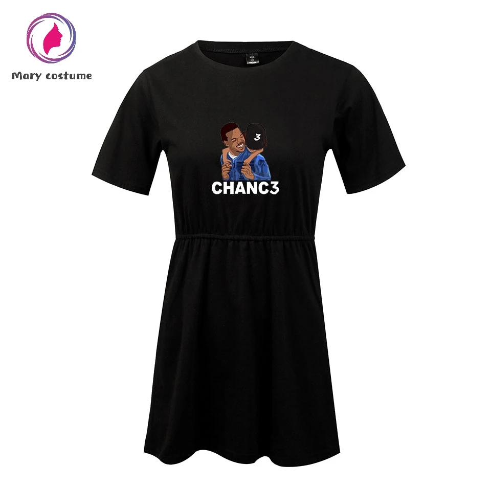 Chance The Rapper/платье г., женское модное летнее платье с короткими рукавами Лидер продаж, однотонное сексуальное пляжное платье с принтом для девочек