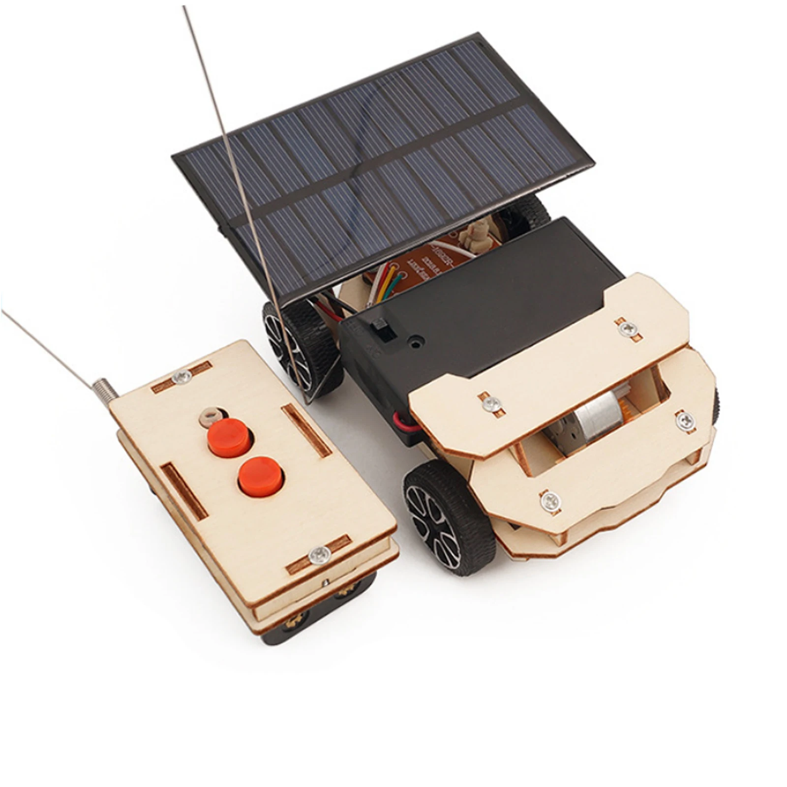 Mini Intelligence Toy Solar Energy Car Model Puzzle DIY RC Model Car Kits 