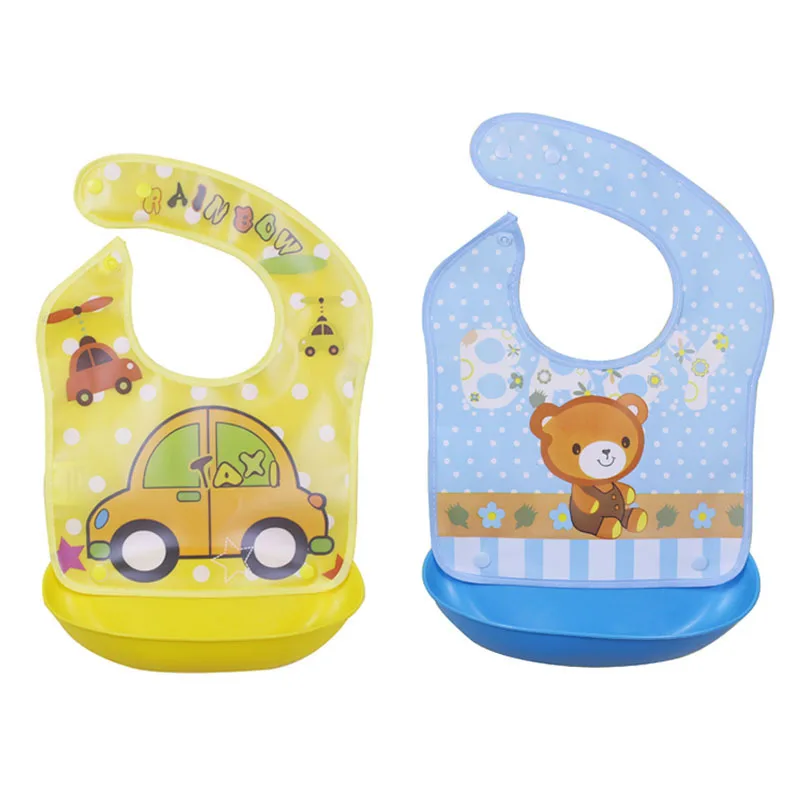 

New Style Infant Eva Deconstructable Waterproof Eating Bib CHILDREN'S Cartoon Bibs Baby Bib