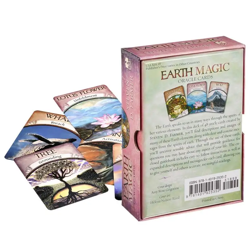 Earth Magic Oracle Cards: A 48-Card Deck and Guidebook by Steven D. Farmer Family Gift Party Playing Card Game Entertainment Earth Magic Oracle Cards: A 48-Card Deck and Guidebook by Steven D. Farmer Family Gift Party Playing Card Game Entertainment